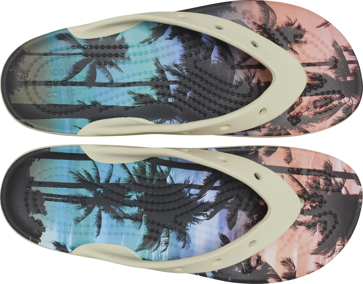

Шлепанцы Crocs Classic Platform Retro Resort с подошвой-платформой, цвет Bone-Multi-Palmen