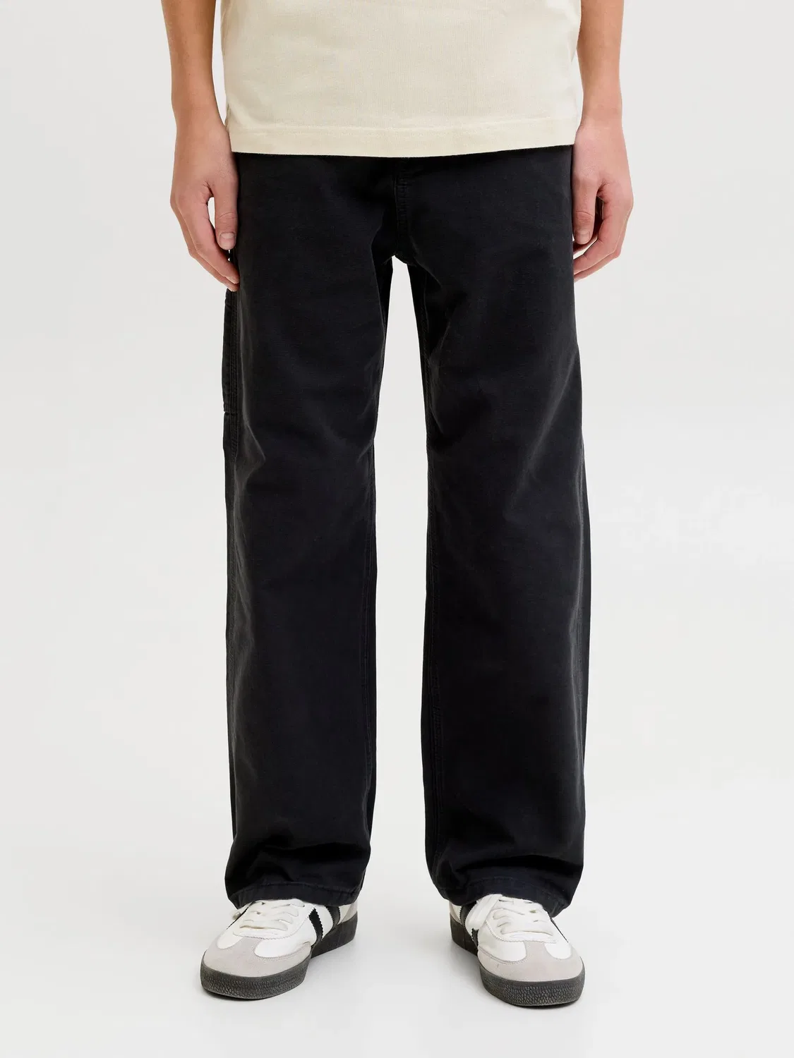 Стрейч-штаны, Baggy fit, JACK & JONES Junior, черный — фото 3