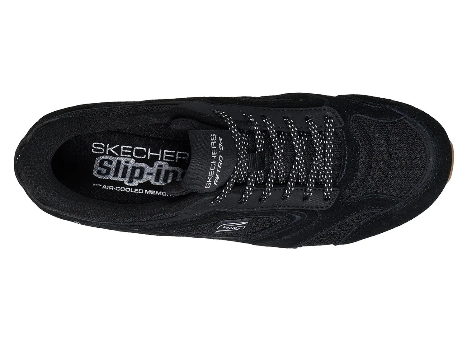Кроссовки Skechers Hands Free Slip-ins Retro Lite Sneaker, черный/белый — фото 4