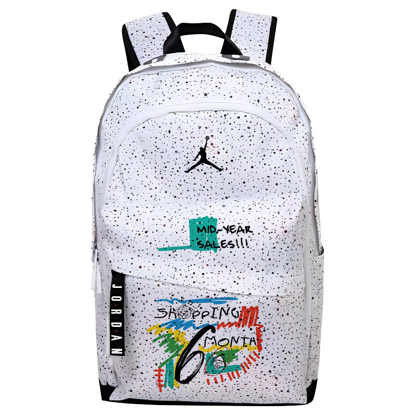 

Jordan Полиэстеровый рюкзак унисекс белый, Dopamine Dressing Graffiti