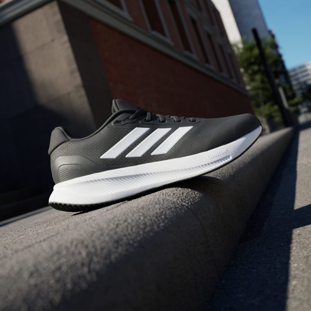 Кроссовки Adidas Runfalcon 5 Wide Running Shoes, цвет Core Black/Cloud White/Core Black — фото 2