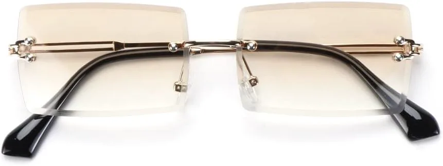 

Солнцезащитные очки без оправы, маленькие прямоугольные солнцезащитные очки для путешествий, очки с защитой от УФ-излучения UV400, аксессуары для очков LANGSER, 23