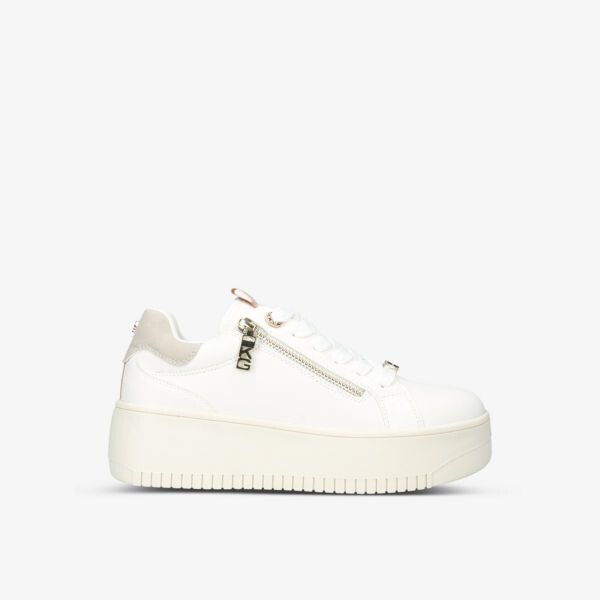 

Кроссовки Leslie из искусственной кожи на платформе с боковой молнией Kg Kurt Geiger, белый