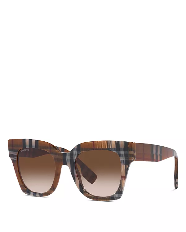 

Квадратные солнцезащитные очки, 47 мм. Burberry, коричневый