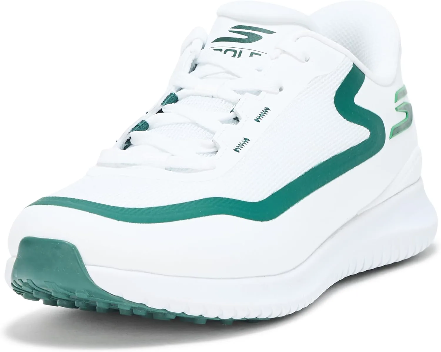 Мужские гольф-туфли Skechers Golf Flite без шипов, белый/зеленый — фото 2