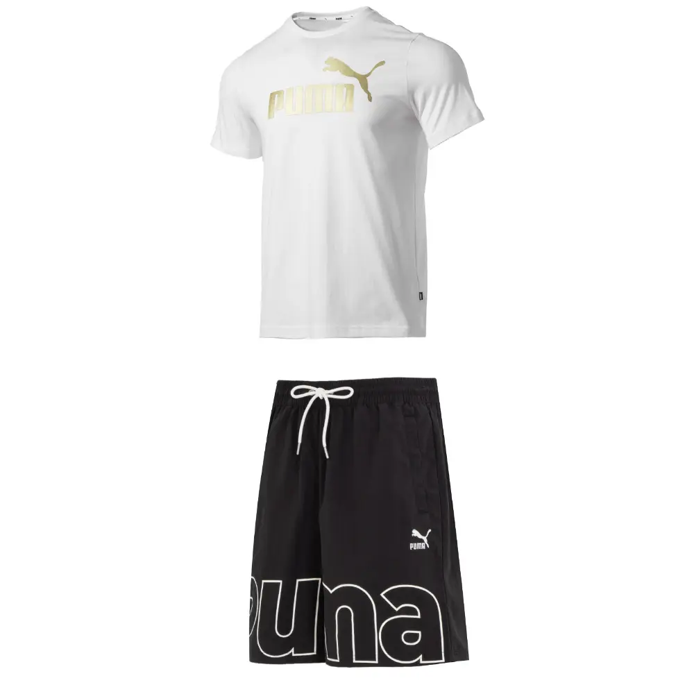 

Повседневная спортивная одежда для мужчин белого и черного цвета Puma, черный