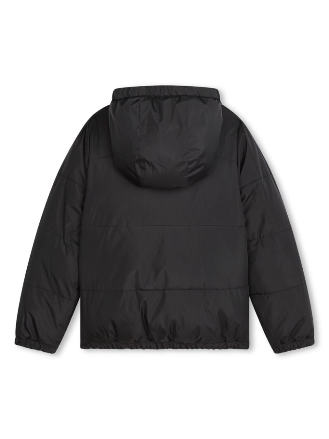Dkny Kids двусторонняя куртка-пуховик с логотипом, черный — фото 4