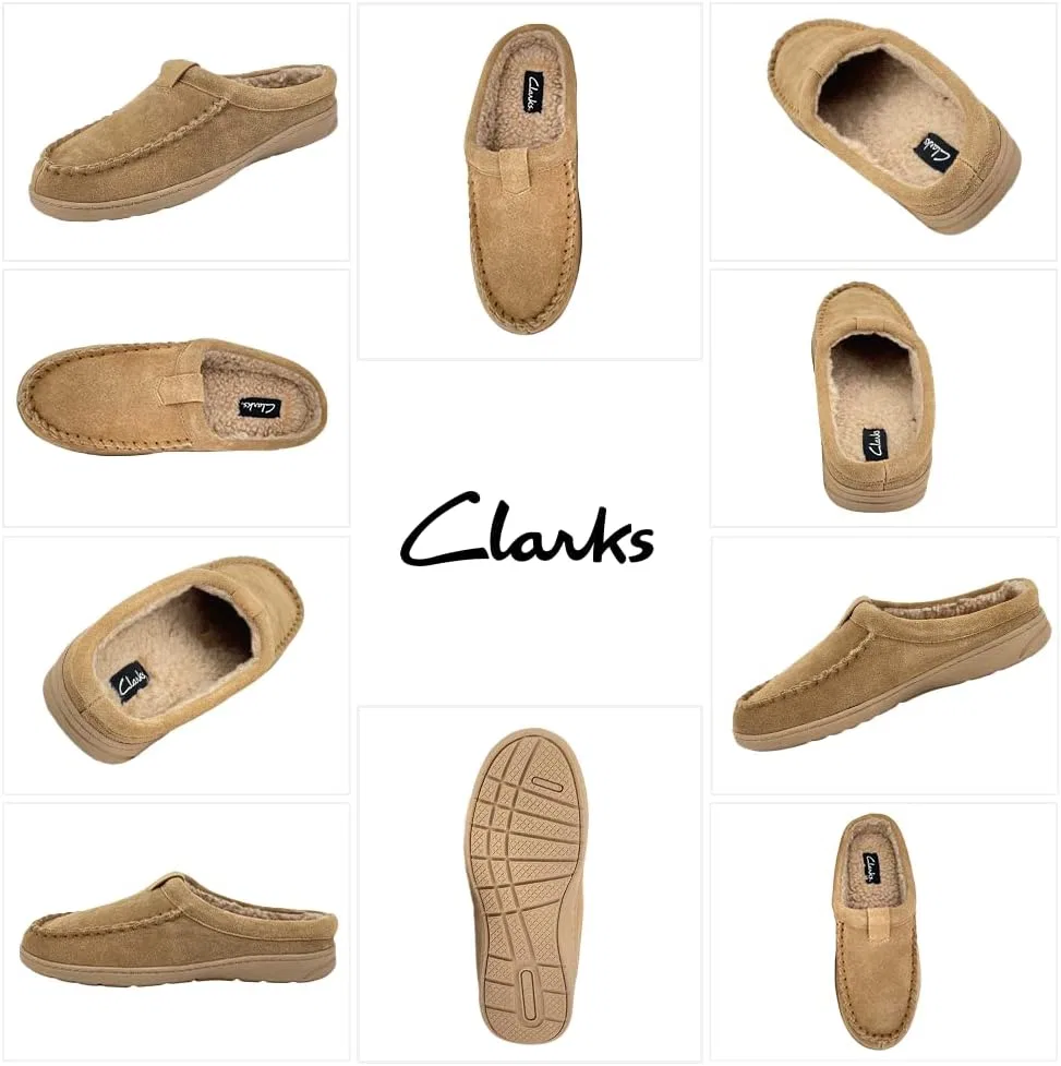 Тапочки мужские Clarks, коньяк — фото 3