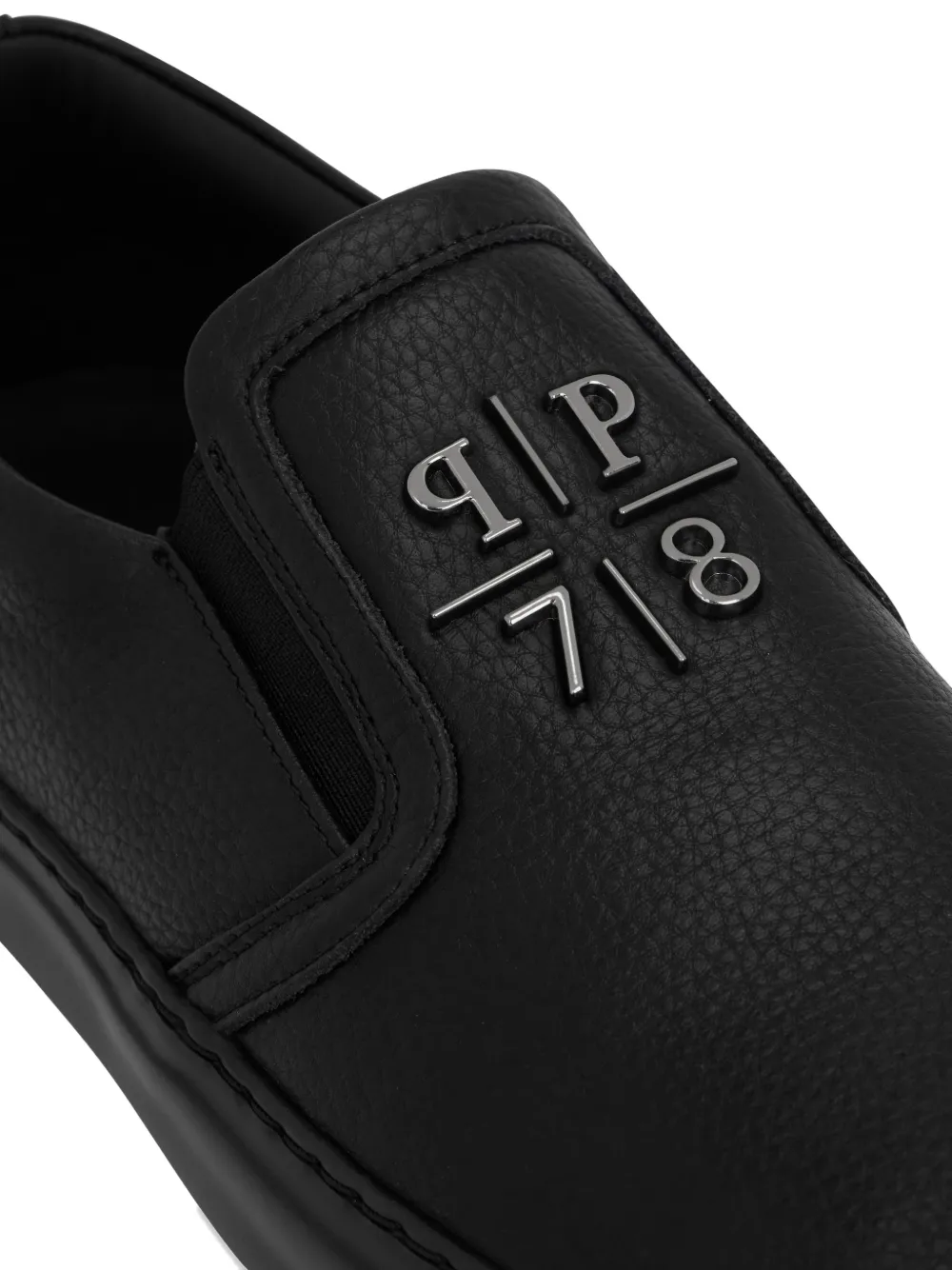 Слипоны с тиснением Philipp Plein, черный — фото 4