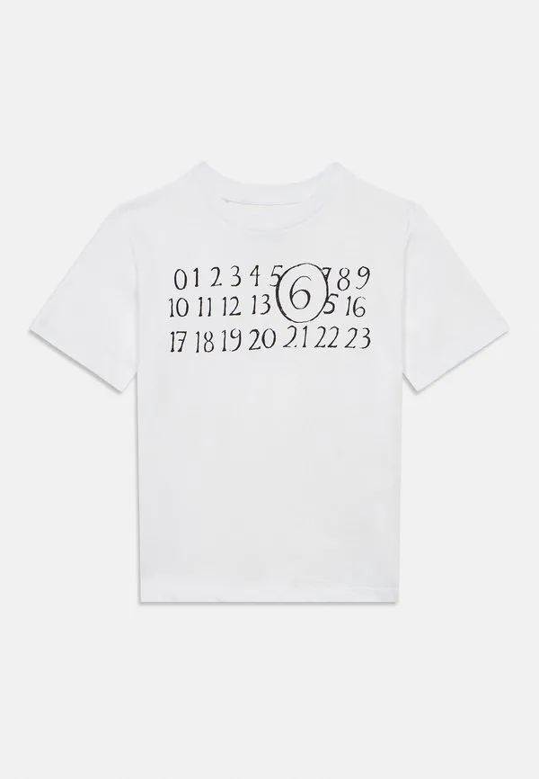 Футболка унисекс с принтом Mm6 Maison Margiela, White