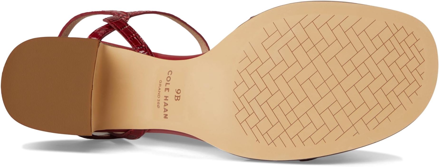 Сандалии Cole Haan Ambrose Braid Sandal, цвет Rio Red Croc Print Leather — фото 3