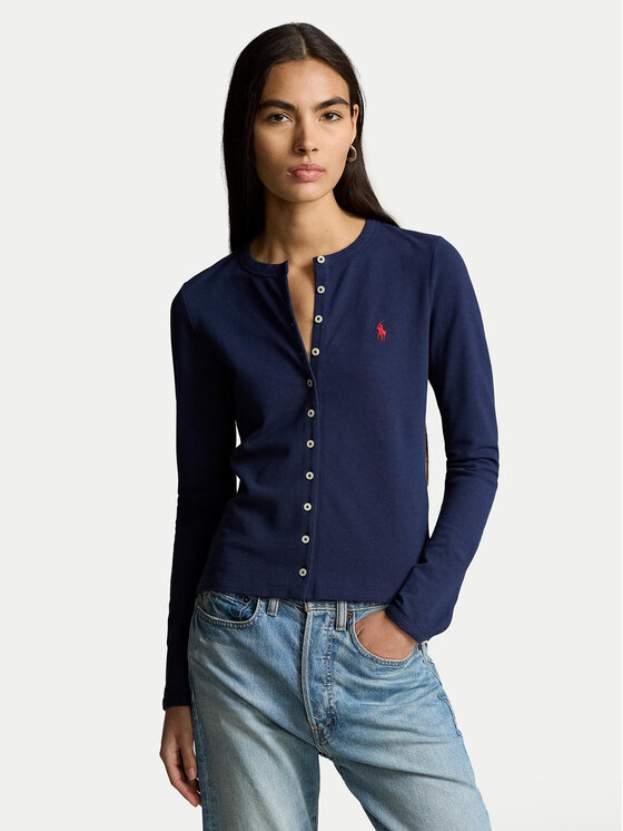 

Облегающий кардиган 211941175003 Polo Ralph Lauren, синий