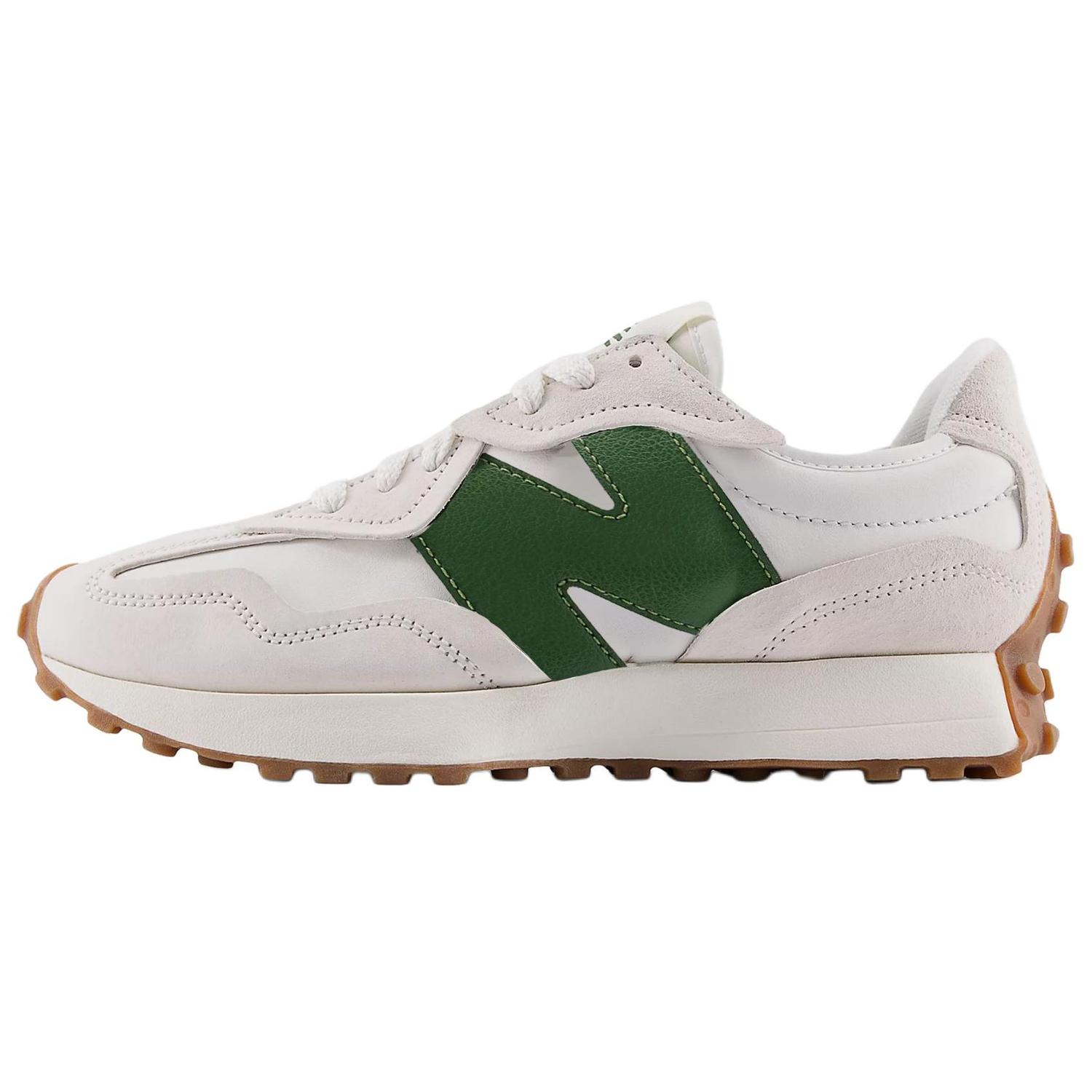 

New Balance Нью-Баланс 327 Бело-зеленые унисекс кроссовки для бега, цвет White Green