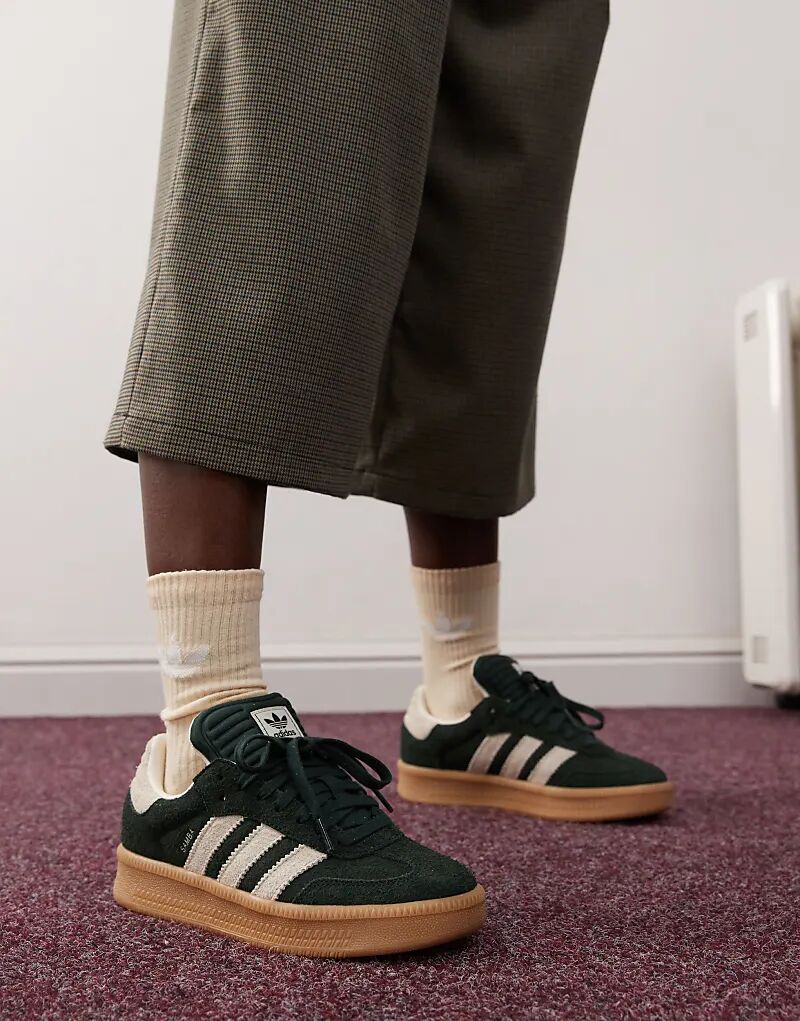 

Кроссовки Samba XLG темно-зеленого и белого цвета adidas Originals