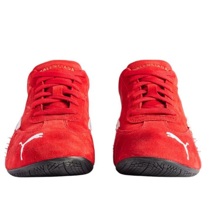 Кроссовки Balenciaga x Puma Speedcat Suede 'Distressed Red White' — фото 3