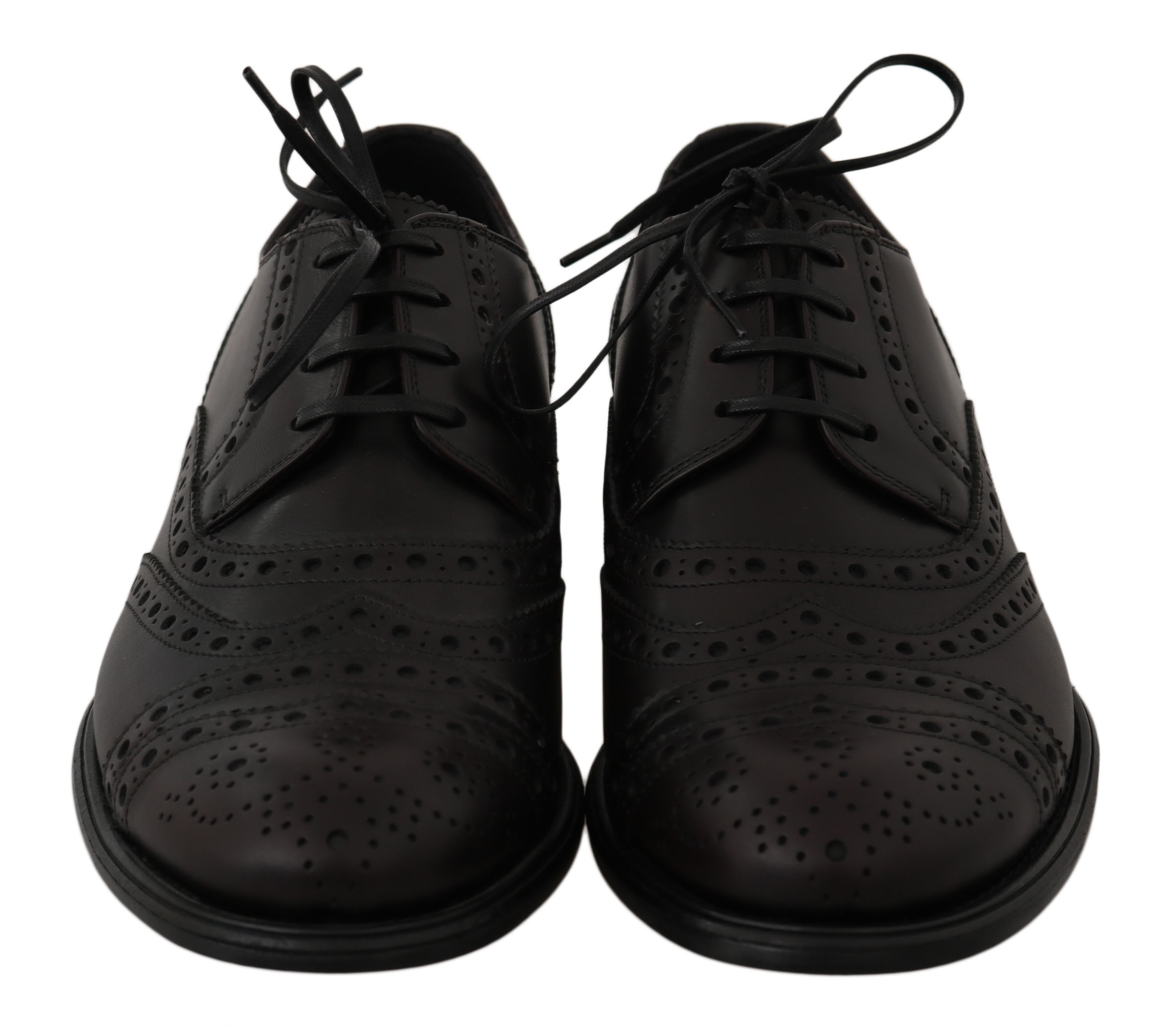Элегантные туфли-дерби бордо Wingtip Dolce & Gabbana, бордовый — фото 2