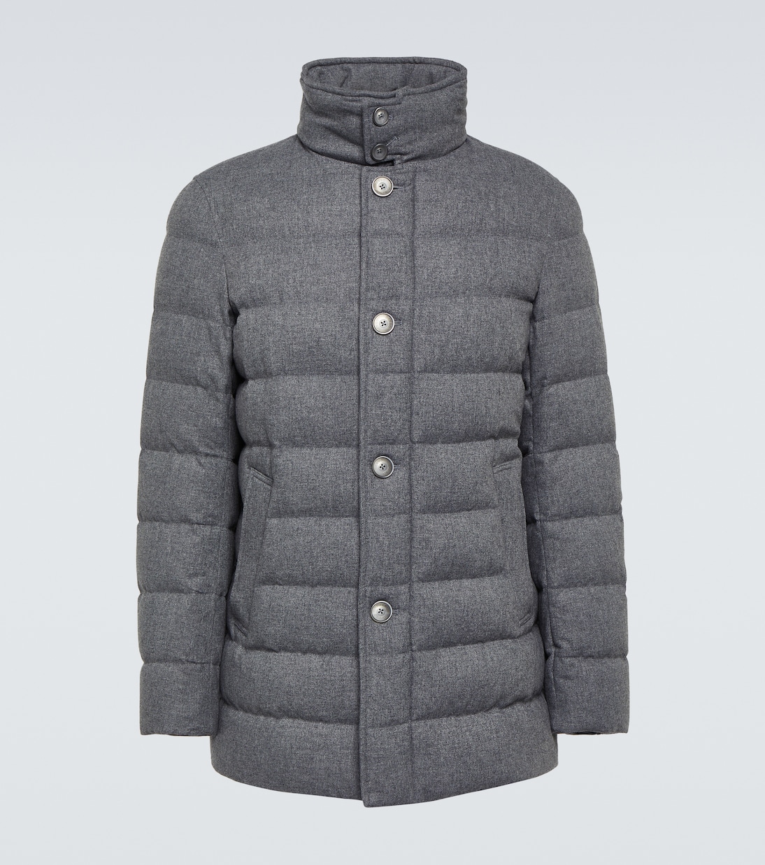 

Пуховик из смесовой кашемировой ткани Herno, Grigio Perla