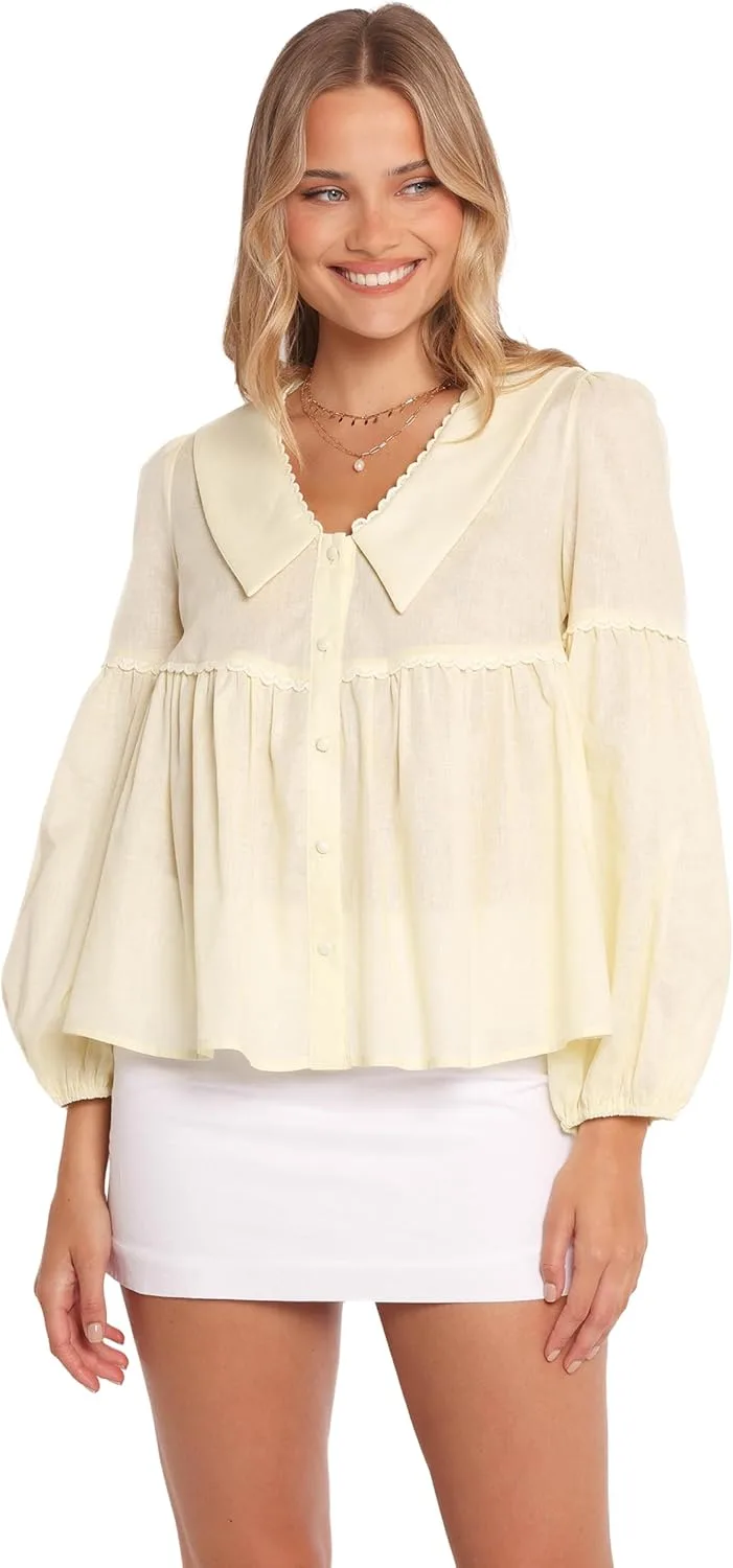 

Petal & Pup Women's Thalassa Top — Butter Yellow