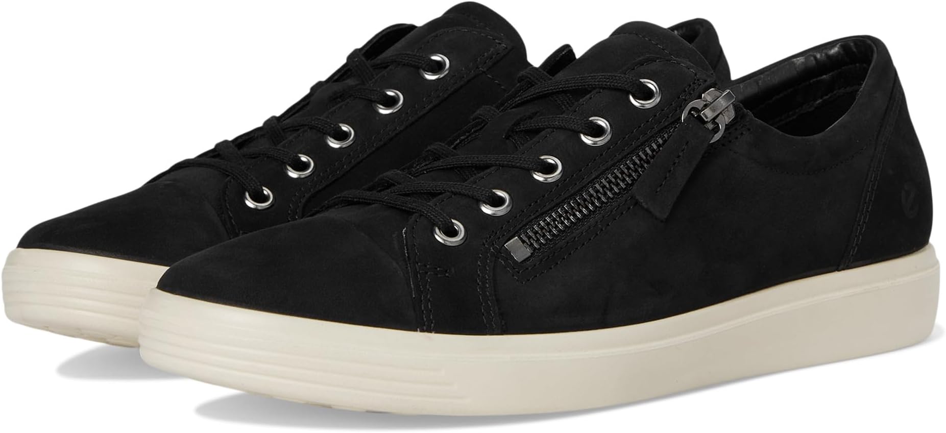 Кроссовки ECCO Soft Classic Lace Side Zip Sneaker, черный