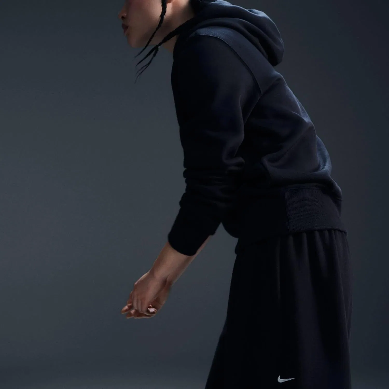 Худи женское Nike Sportswear Phoenix Fleece, Black/Sail — фото 3