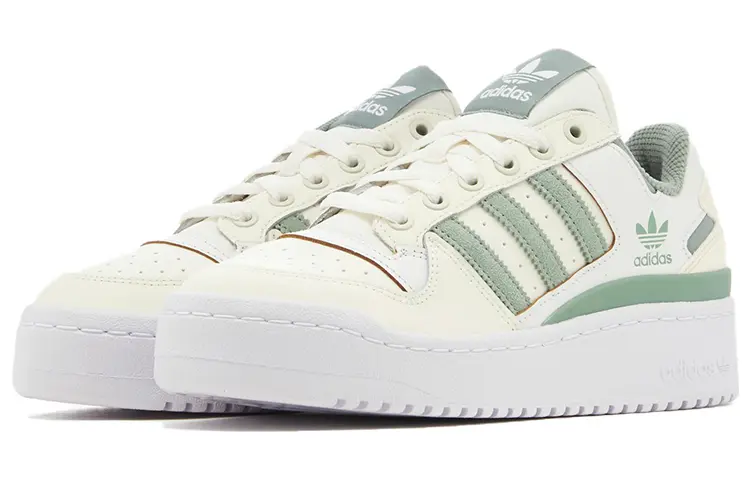 Женская обувь для скейтбординга adidas originals FORUM, Белый/Зеленый — фото 3