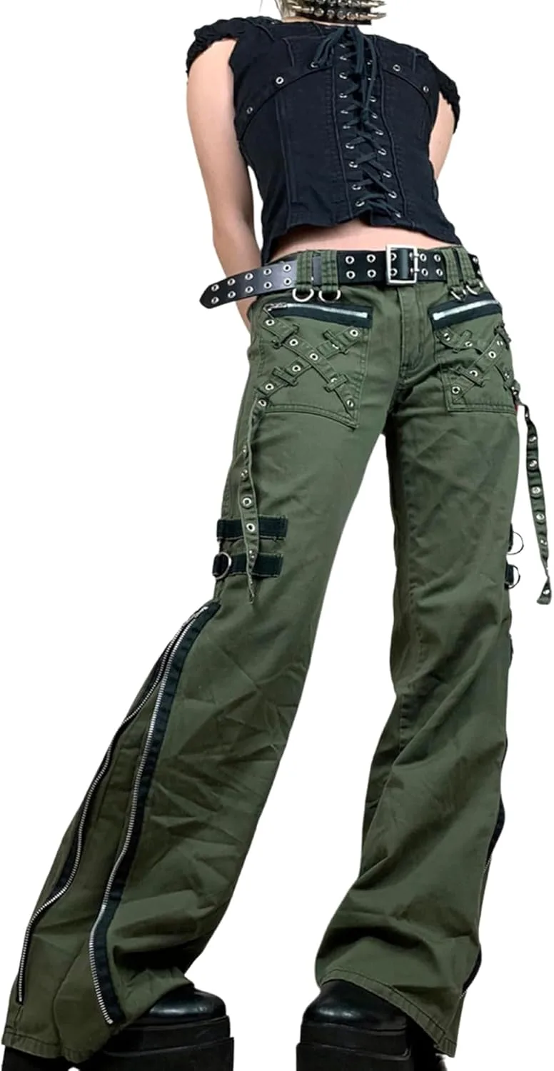 

Женские винтажные джинсы baggy в стиле гранж и панк Fiacafyo