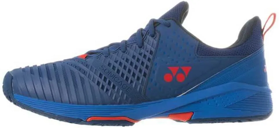 Теннисные кроссовки YONEX унисекс Power Cushion Sonicage 3, цвет темно-синий с красными элементами — фото 4