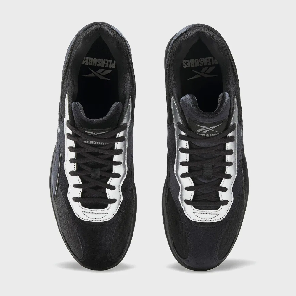 Мужские чёрные низкие кроссовки Hammer Street от Reebok x Pleasures — фото 4