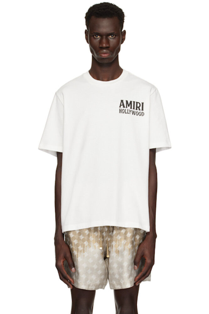 

Белая футболка «Amiri» с изображением джазового волка