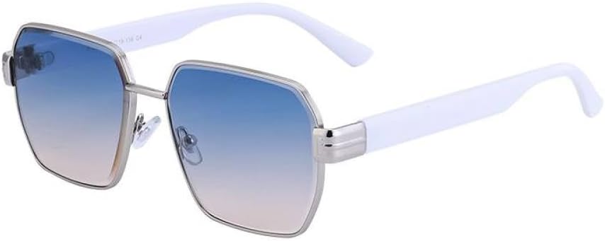 

Винтажные квадратные солнцезащитные очки для женщин, металлическая оправа, панк-солнцезащитные очки для мужчин, ретро-очки с многоугольной оправой MTZJH, C6beigegrayb5