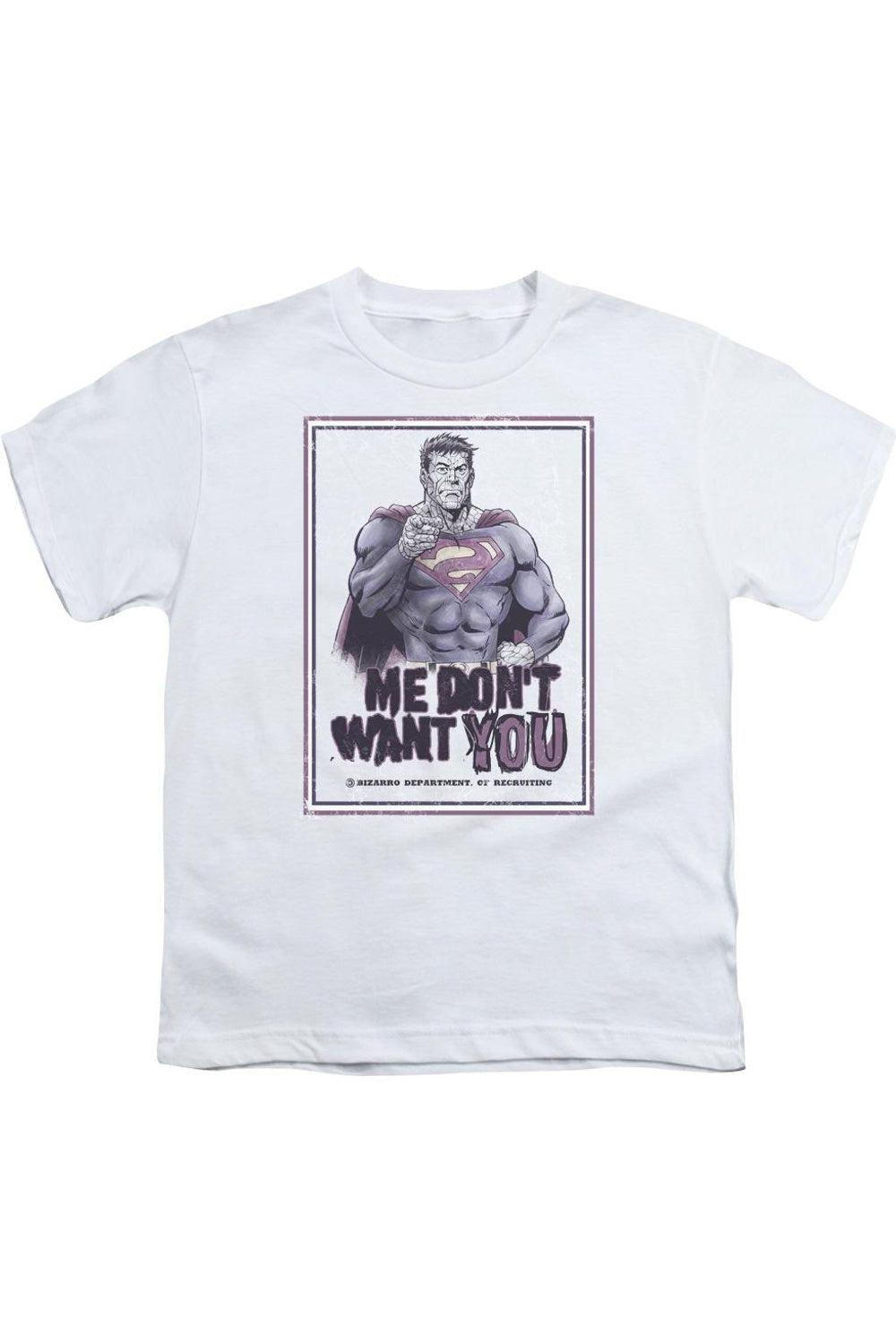 

Футболка с коротким рукавом для детей "Superman Don't Want You" Gildan, белый