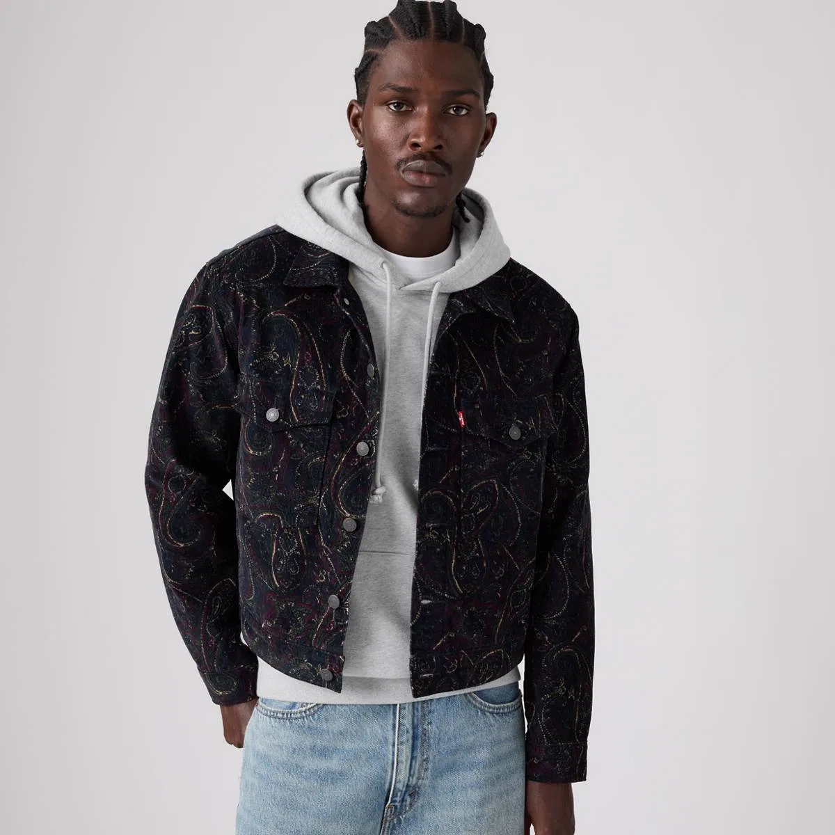 Вельветовая куртка станции Эмбаркадеро Levi's, Aymar Paisley Nightfall Navy - Blue