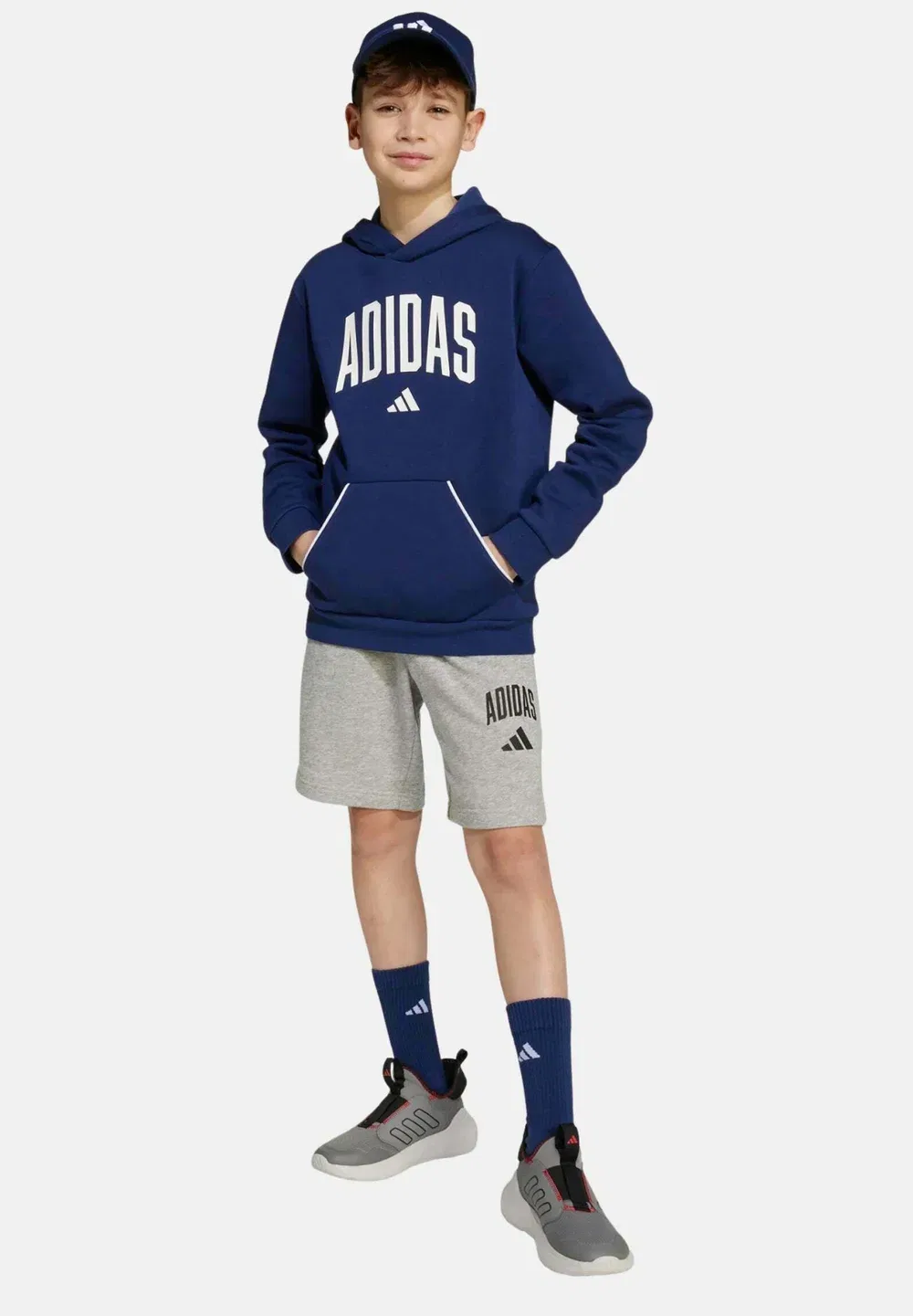 Sudadera typo canguro con capucha сезонные предметы первой необходимости унисекс - толстовка с капюшоном Adidas Performance, Azul Oscuro — фото 3