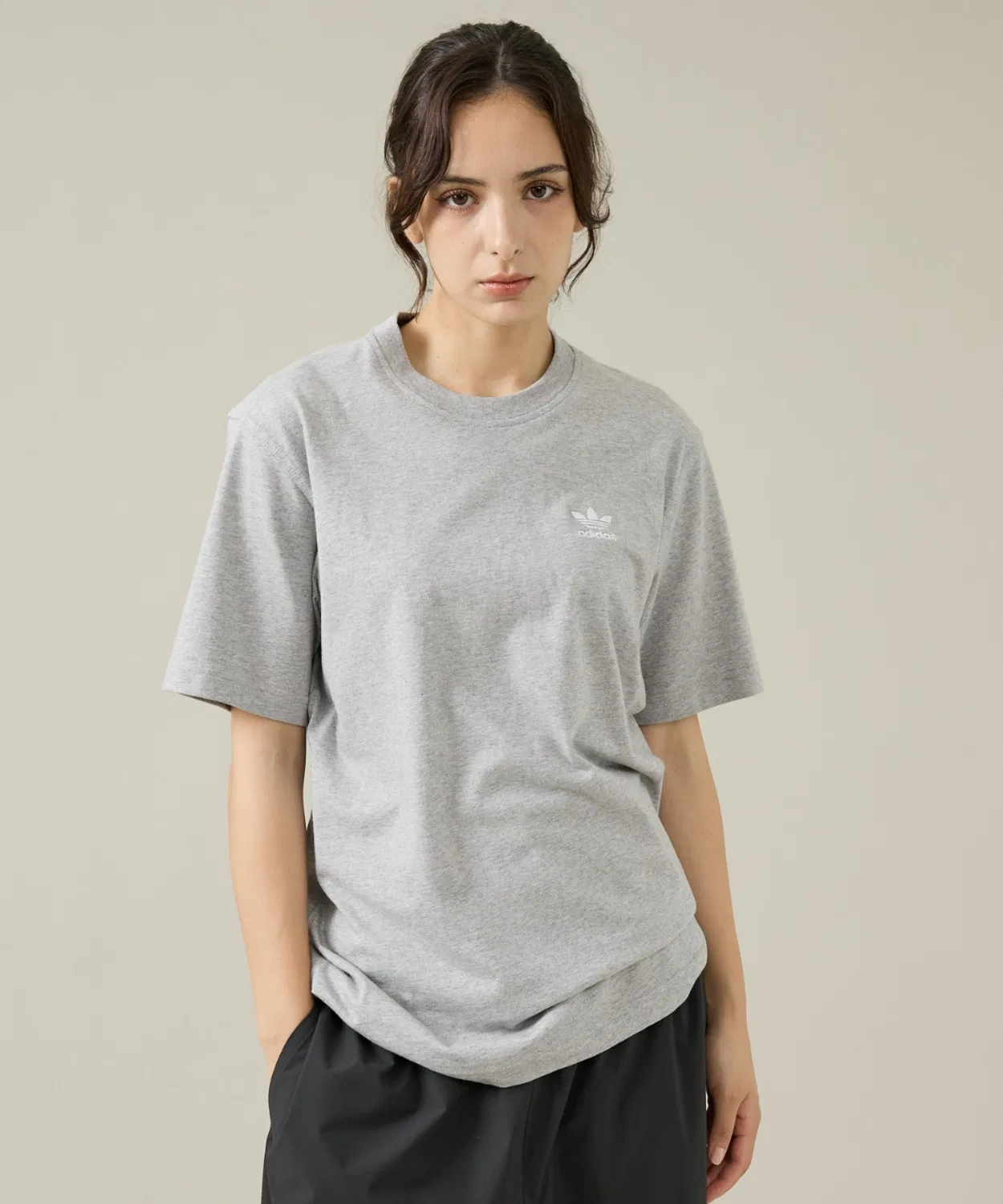 Мужская футболка с логотипом Trefoil Essentials Adidas, Серый