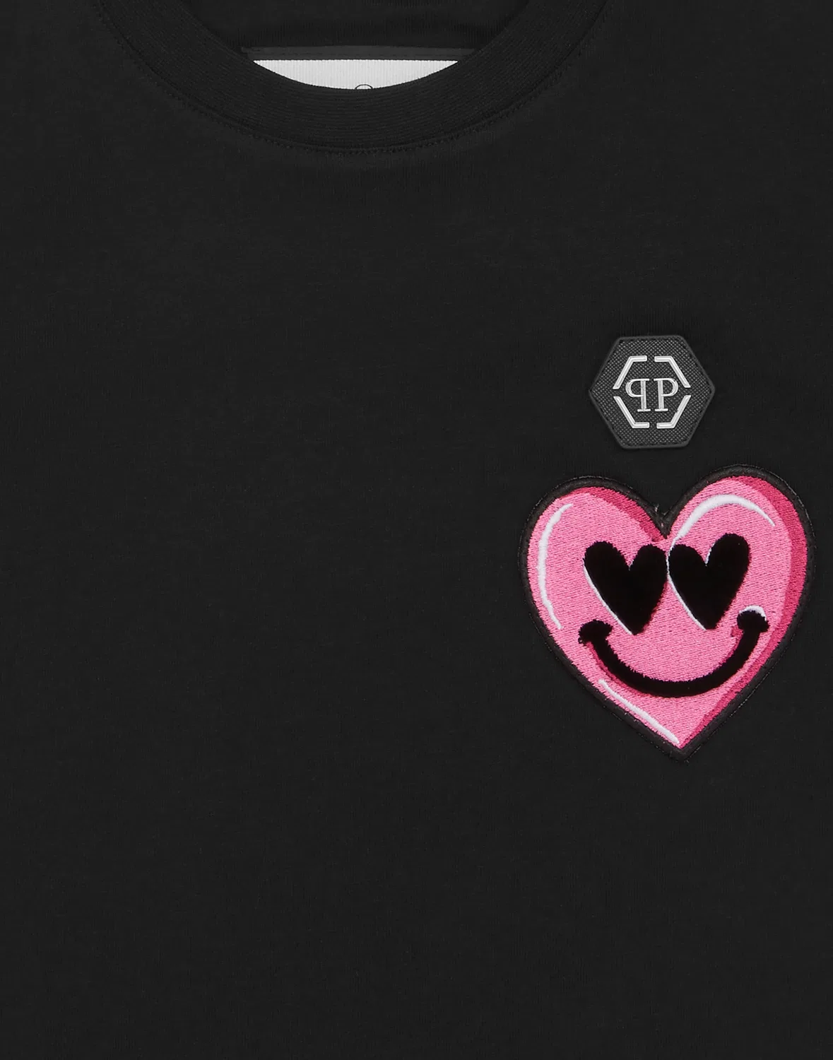 Детская футболка с коротким рукавом и принтом Smile PHILIPP PLEIN, черный — фото 3