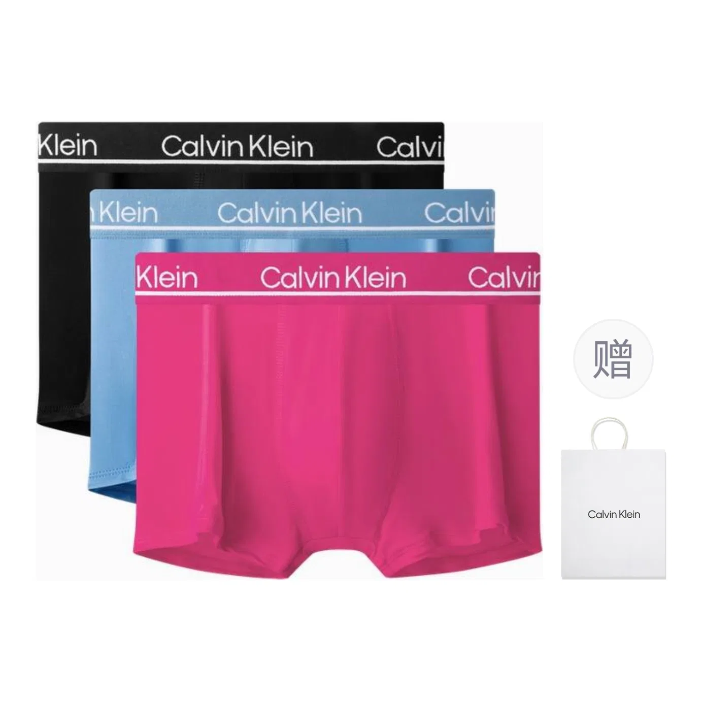 Мужской комплект нижнего белья Calvin Klein, Black/Sky Blue/Cherry Red