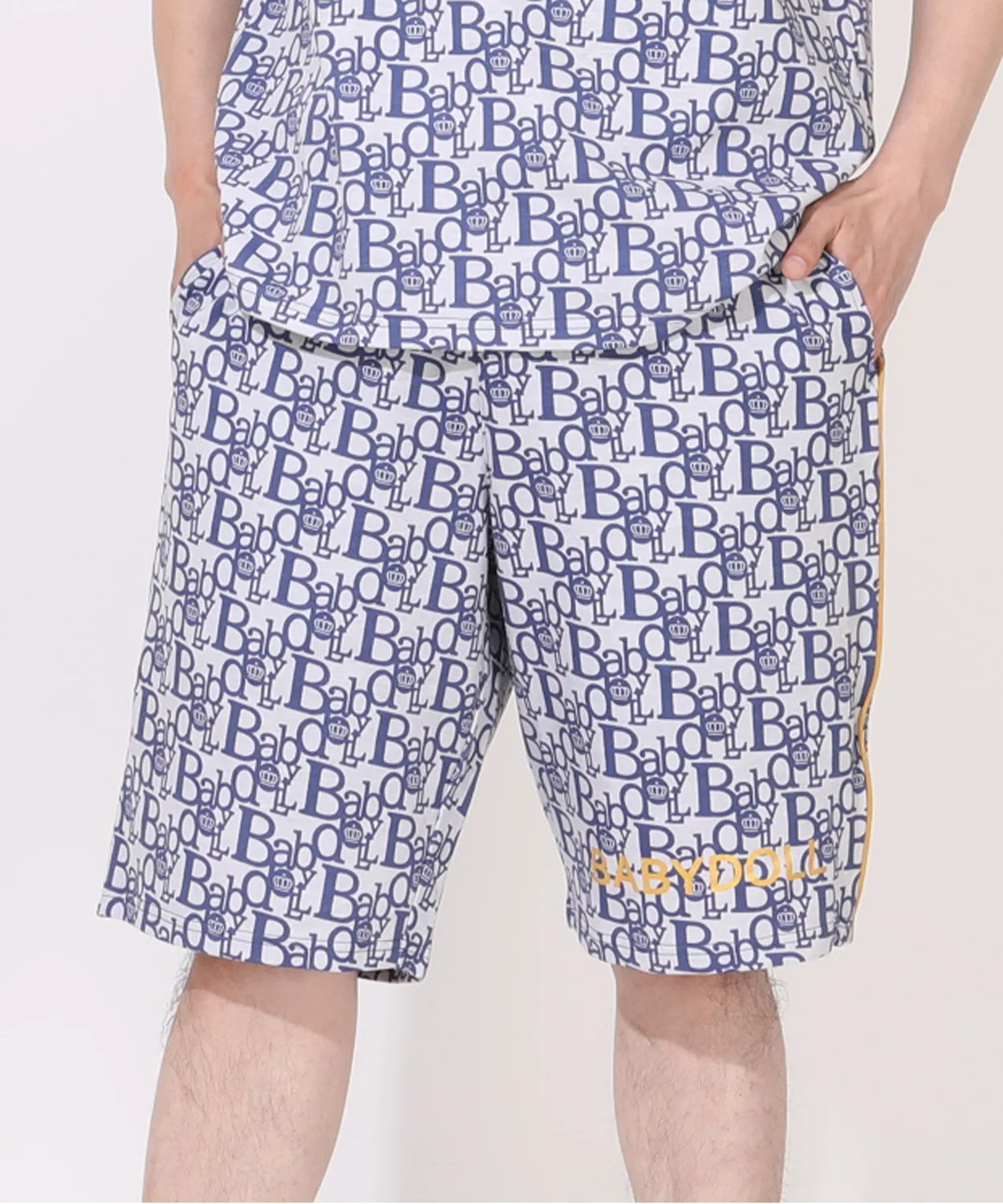 Детские шорты с монограммным принтом BABYDOLL 1st Monogram Half Pants, Navy
