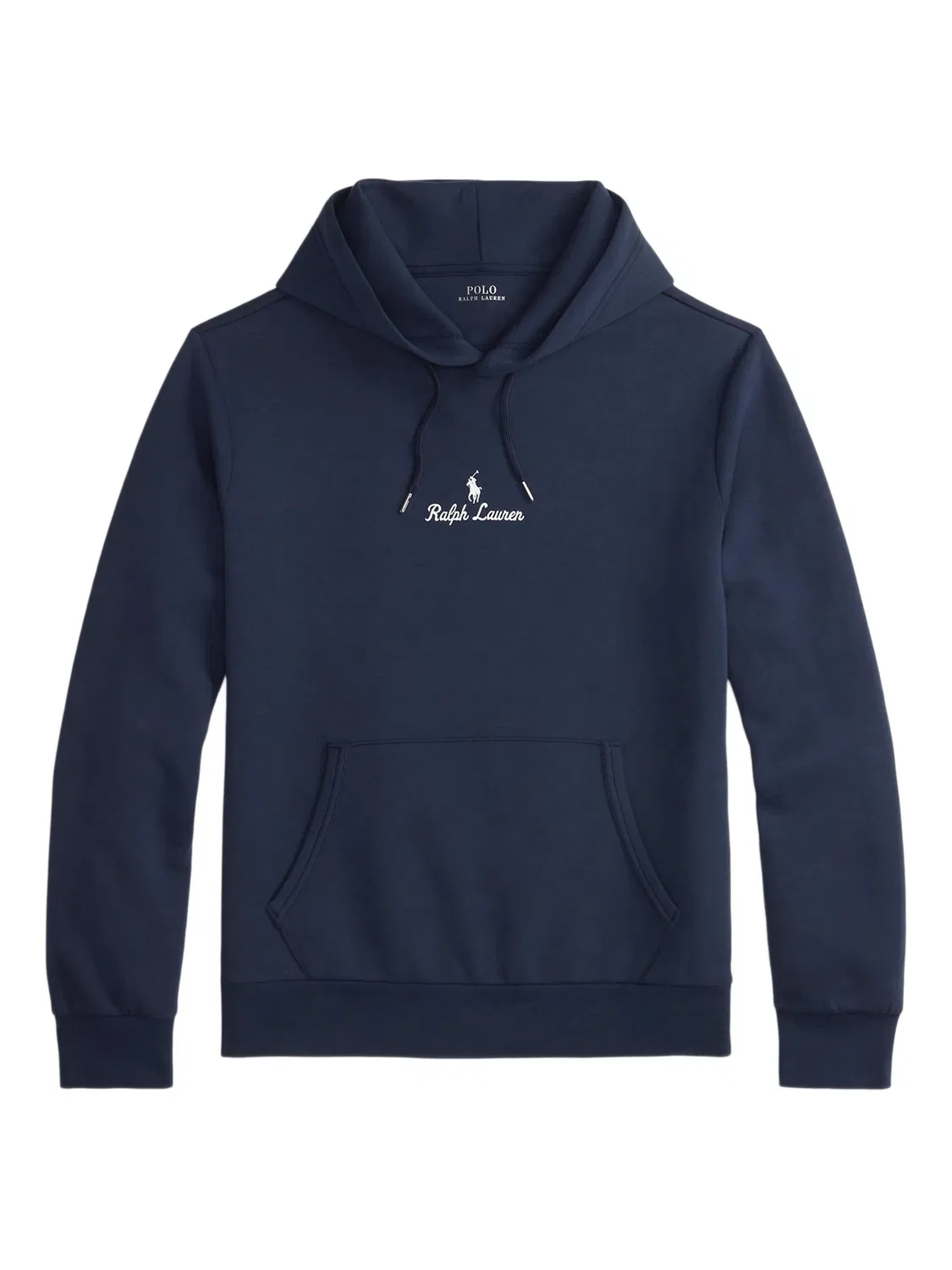 Худи с логотипом из двуслойного трикотажа Polo Ralph Lauren, темно-синий