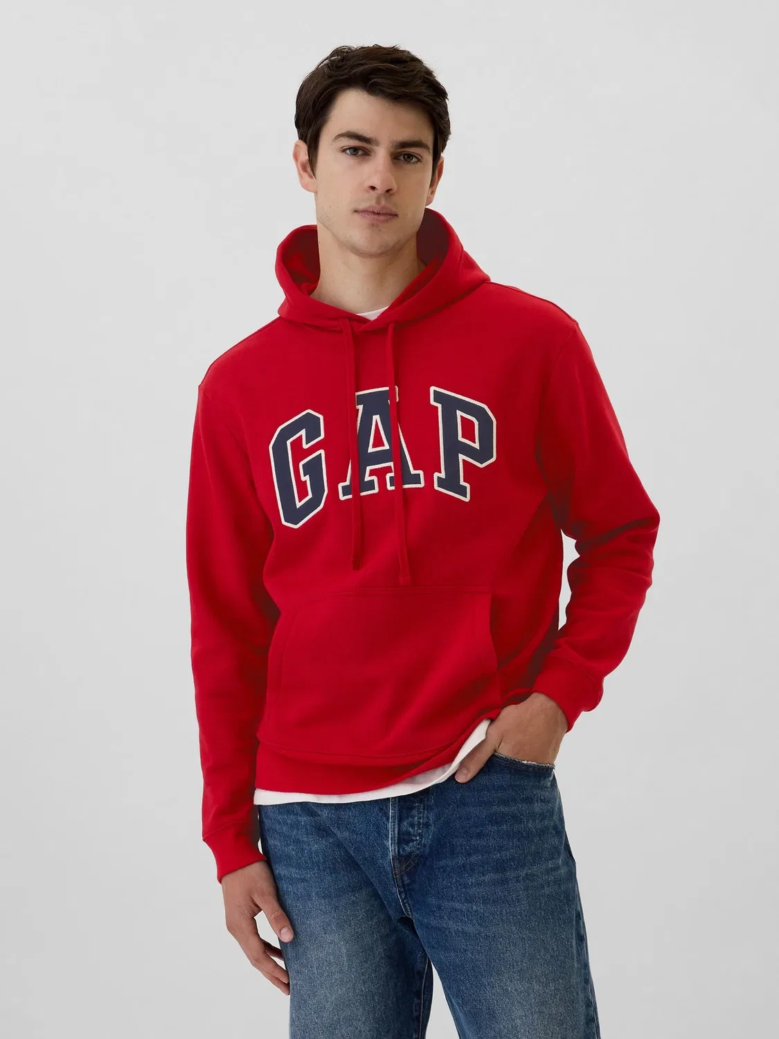 Худи, свободный крой Gap Red Gap, красный
