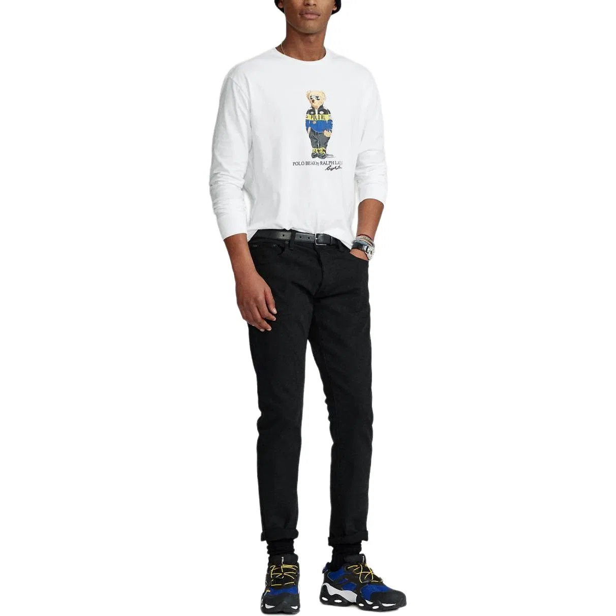 Мужская футболка с принтом Polo Bear White Polo Ralph Lauren — фото 4