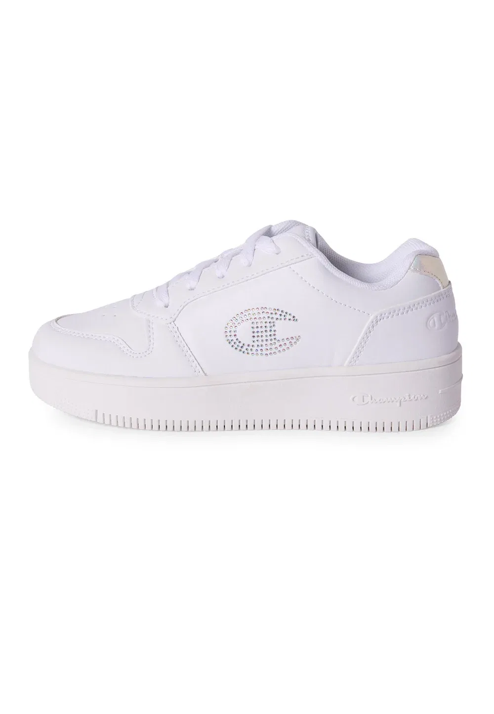 Rd18 платформа блестящие g gs низкие баскетбольные кроссовки Champion, White And Light Grey