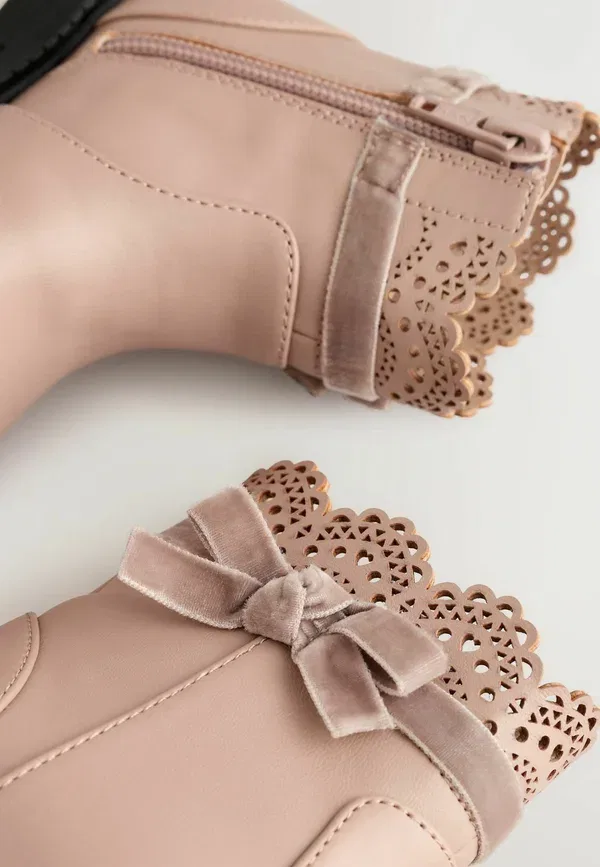 Туфли с бантом Regular fit - bow - baby shoes Next, Mink Brown, коричневый — фото 4