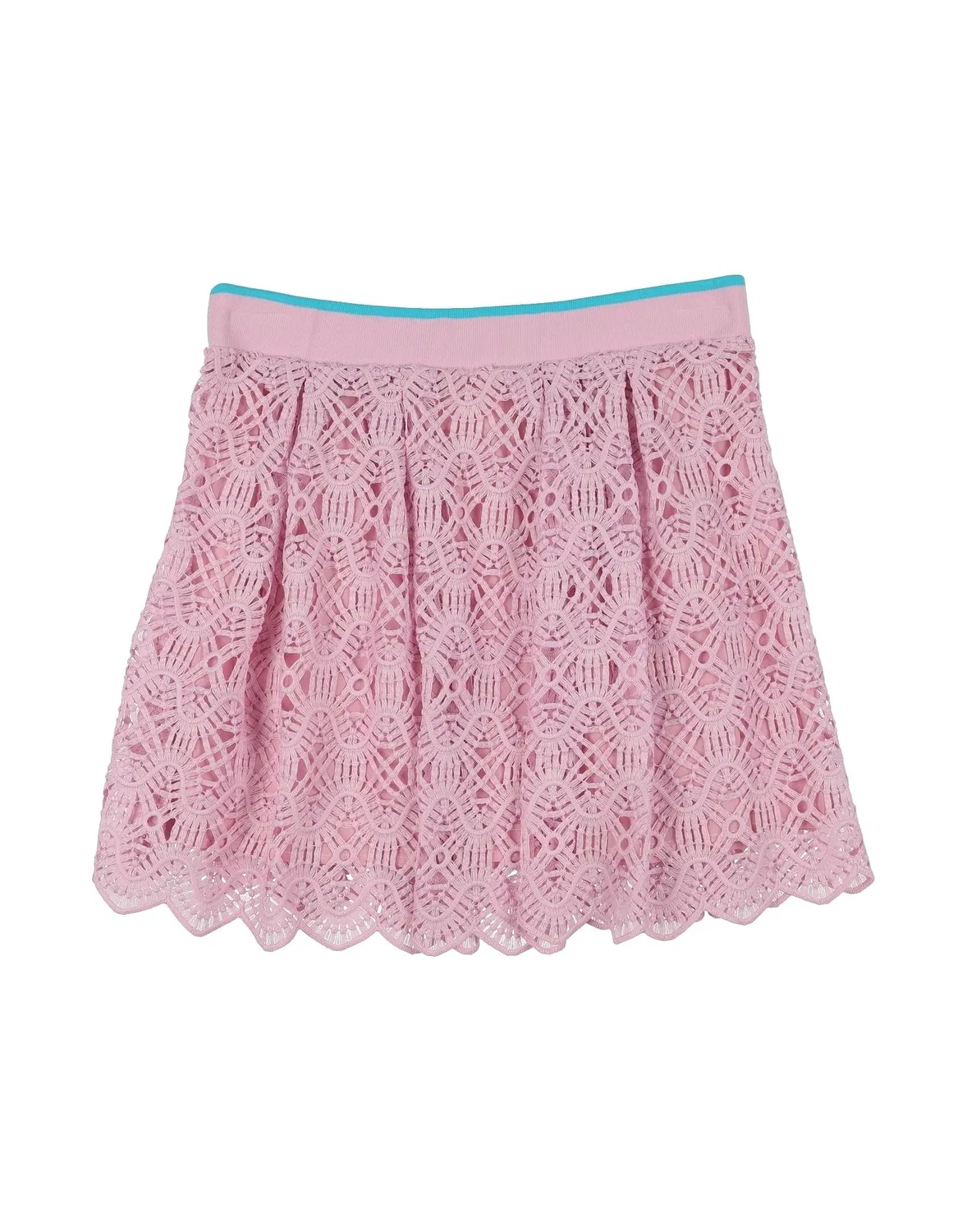Детская юбка для девочек кружевная Lace Alberta Ferretti, розовый — фото 2