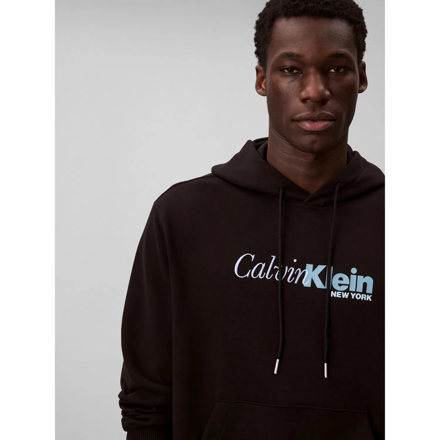 Мужской худи с капюшоном с логотипом Calvin Klein, Black — фото 4