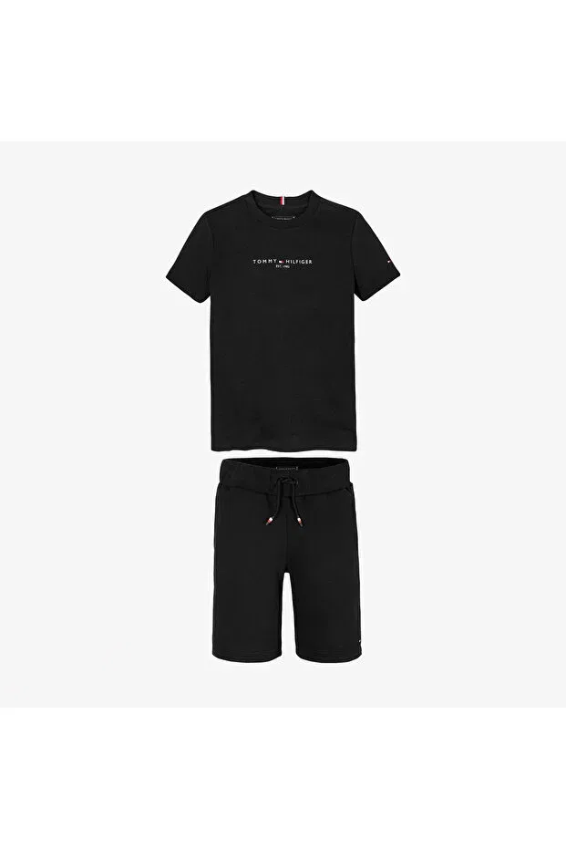 Детские шорты для девочек с принтом Tommy Hilfiger, Black — фото 3