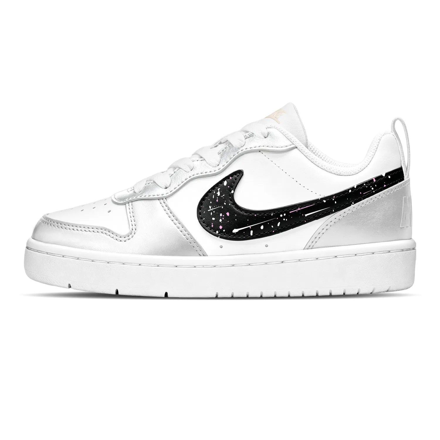 Кроссовки скейтбордные детские Unisex Low Top Silver/Black Nike, Silver — фото 3