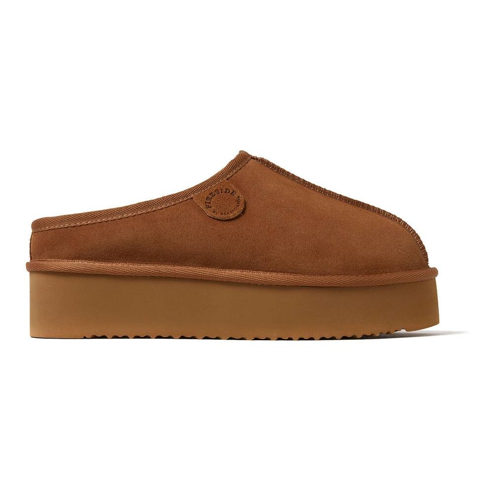Женские тапочки Fireside by Dearfoams Queenstown на платформе с клогами, черный — фото 2