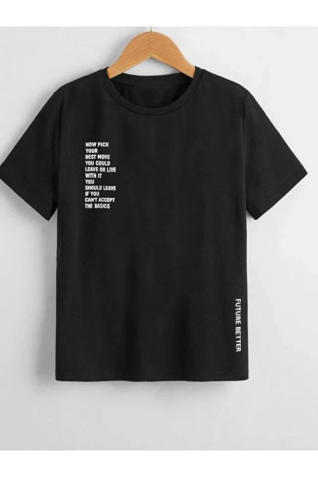 Детская футболка с принтом Better Future Printed, Vask, Black