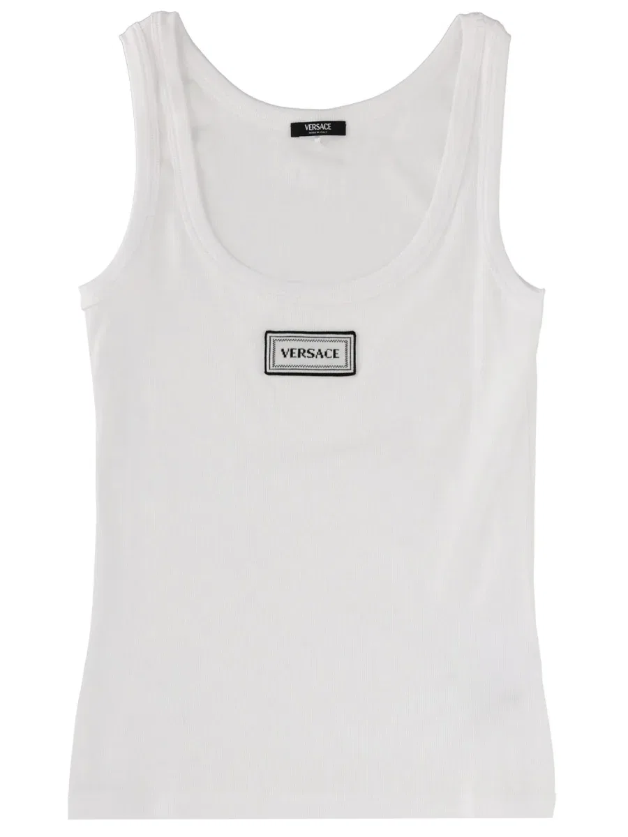 Женская майка-топ с логотипом Versace, White