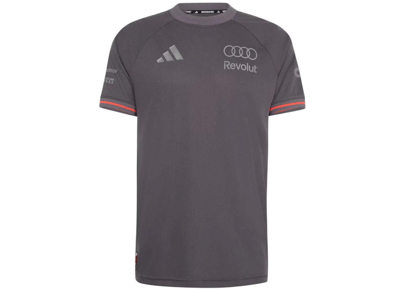 Мужская футболка с принтом Audi Revolut F1 Team Driver Jersey Authentic (Asian Sizing) Adidas, Grey Strata/Iron Metallic